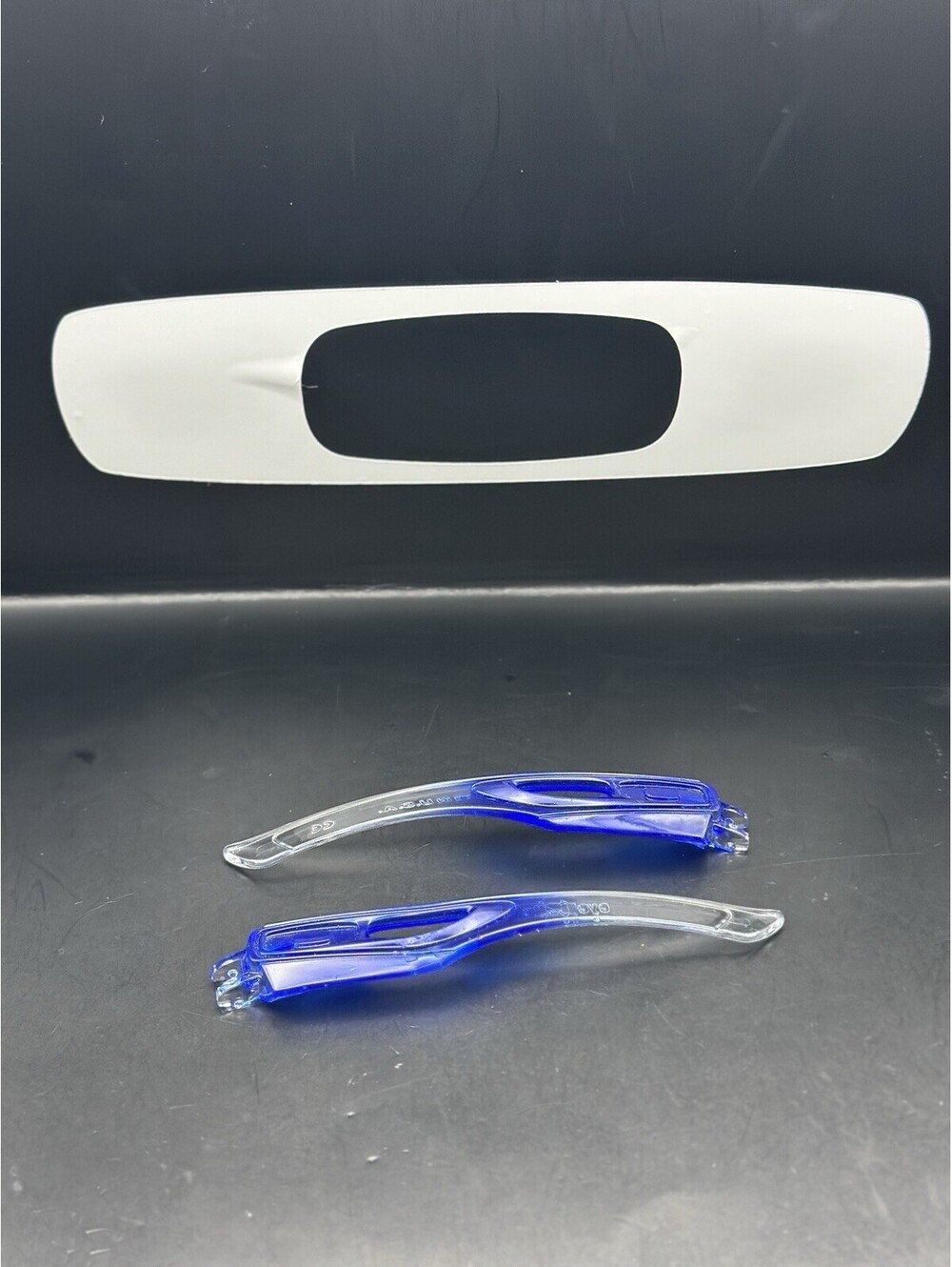 Oakley Eye Patch 2 Blue Clear Fade OEM Replacement Arms (No Icons)
